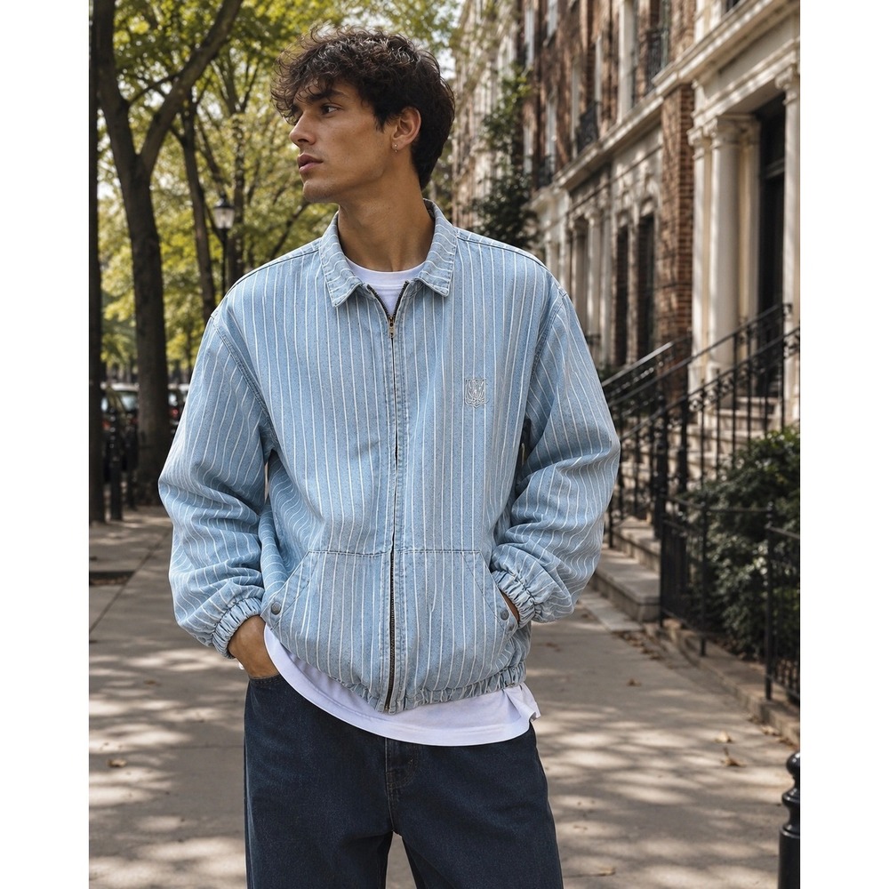 VTG 80s/90s Polo by Ralph Lauren Striped Harrington Jacket - Made In Canada Sz L